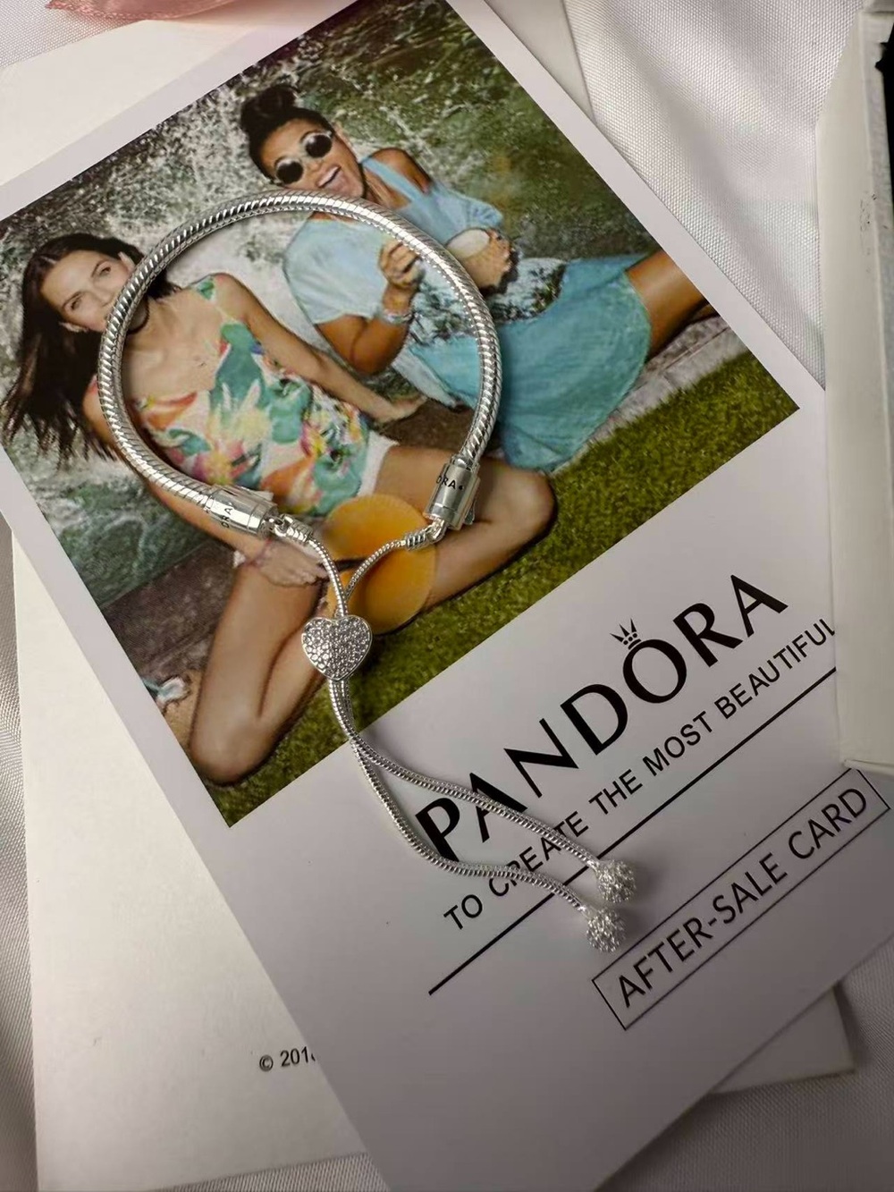Pandora Silver Heart Slider Bracelet